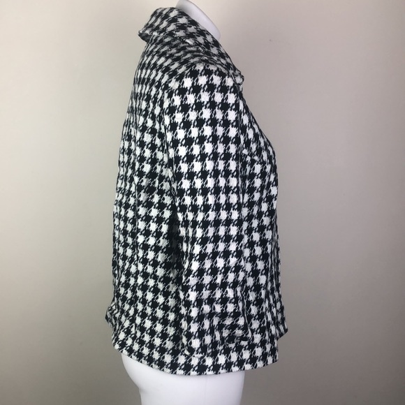 Vintage Harvé Benard Houndstooth Jacket Cape Single Button - Picture 4 of 8